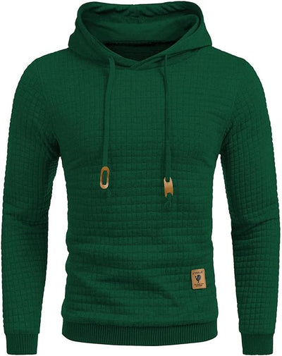 Waffle Knit Pullover Hoodie